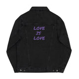 Love is Love - Denim Jacket - Purple