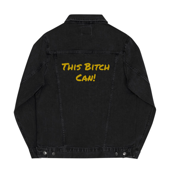 This Bitch Can - Denim Jacket - Gold