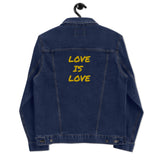 Love is Love - Denim Jacket - Gold
